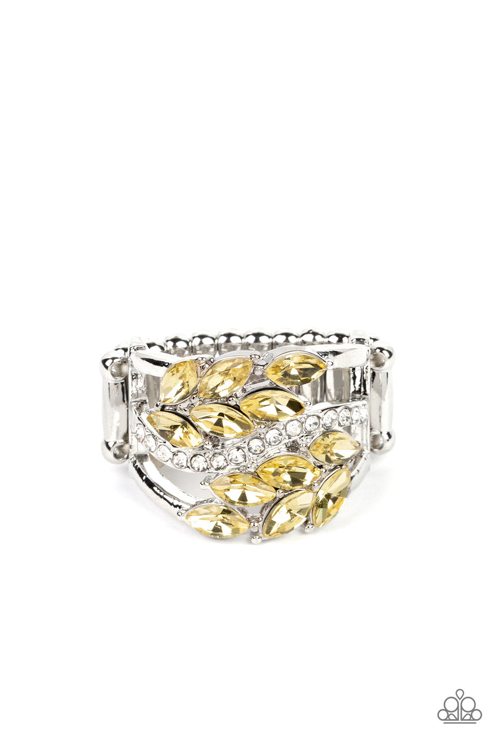 Luminously Leafy - yellow - Paparazzi ring
