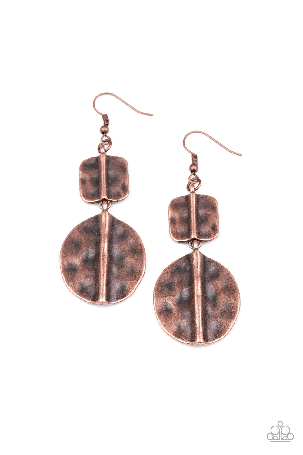 Lure Allure - copper - Paparazzi earrings
