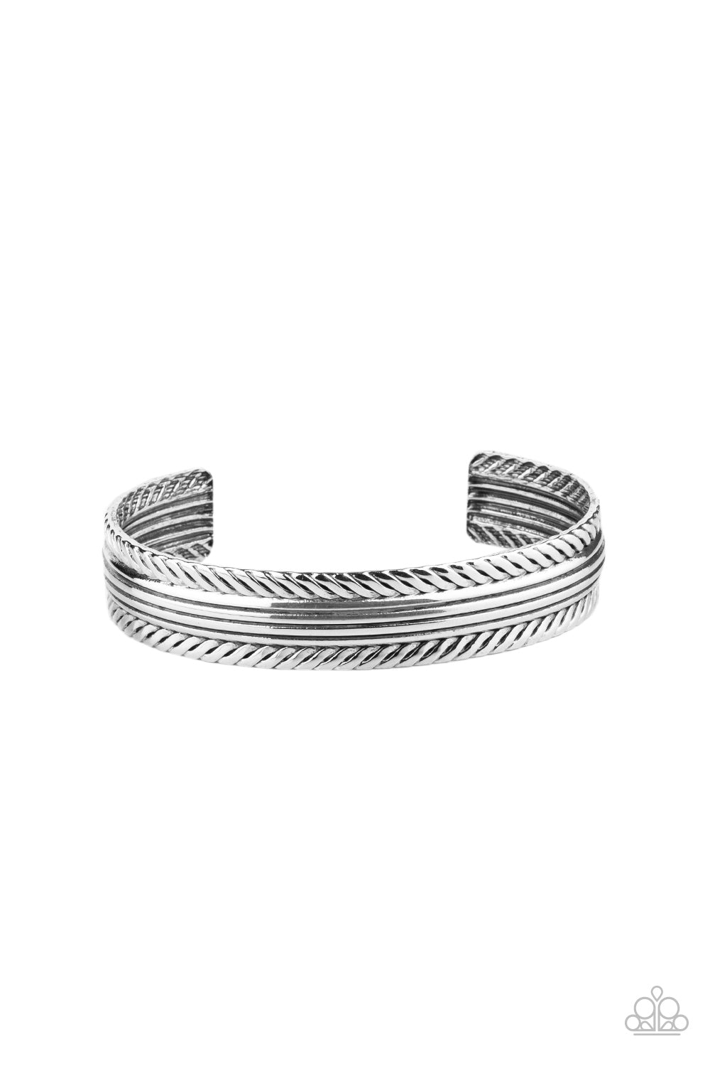 METALHEAD Over Heels - silver - Paparazzi mens bracelet