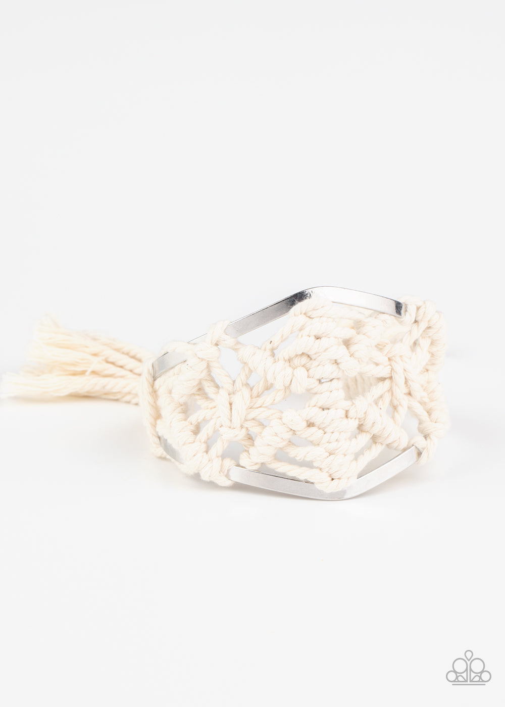 Macramé Mode - white - Paparazzi bracelet