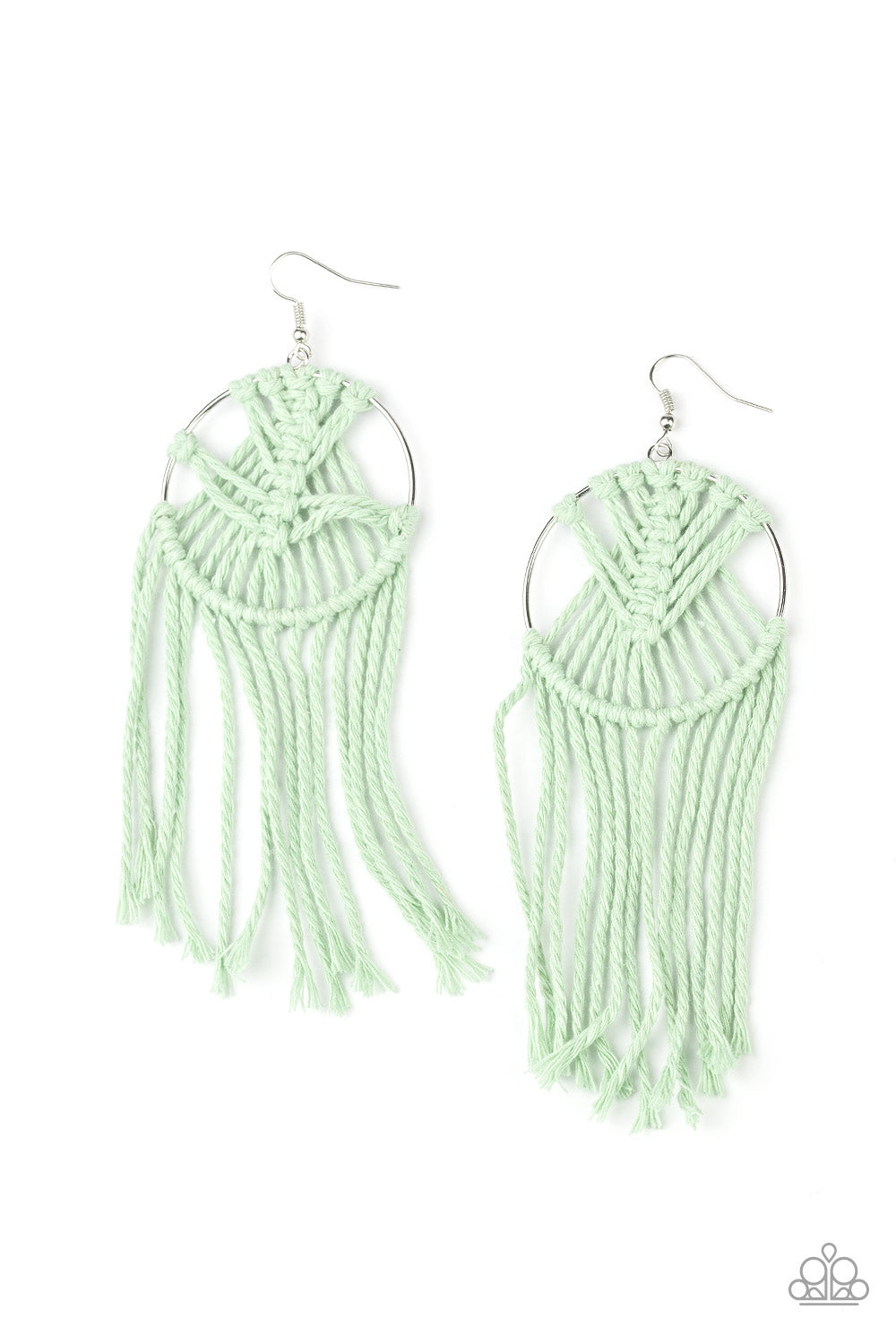 Macrame Myself and I - green - Paparazzi earrings