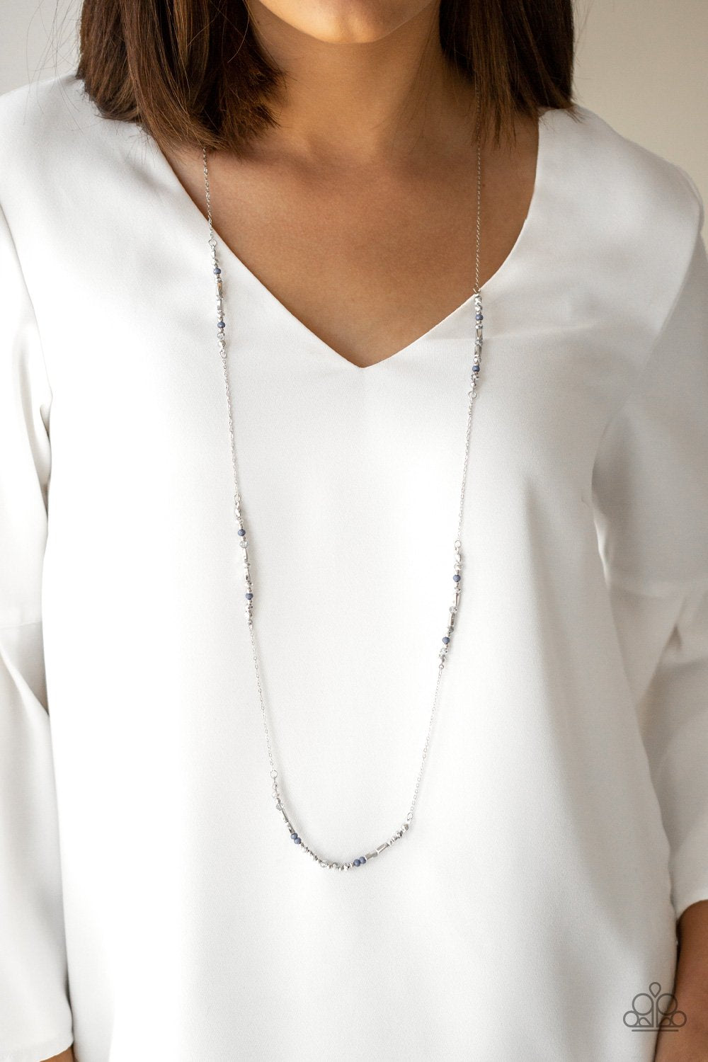 Mainstream Minimalist-blue-Paparazzi necklace