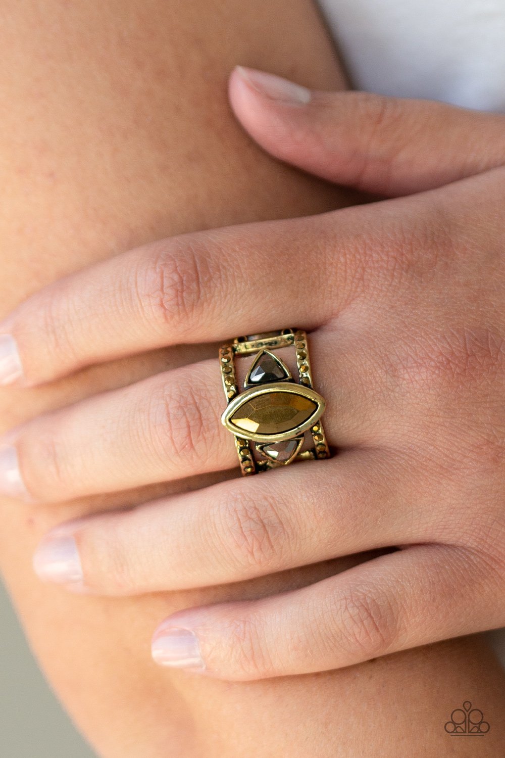 Major Majestic-brass-Paparazzi ring