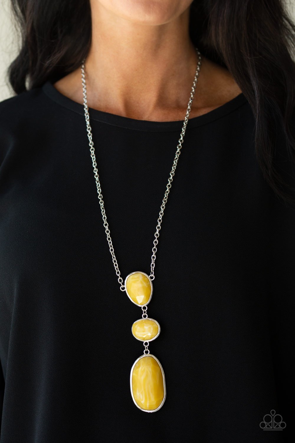 Making an Impact-yellow-Paparazzi necklace