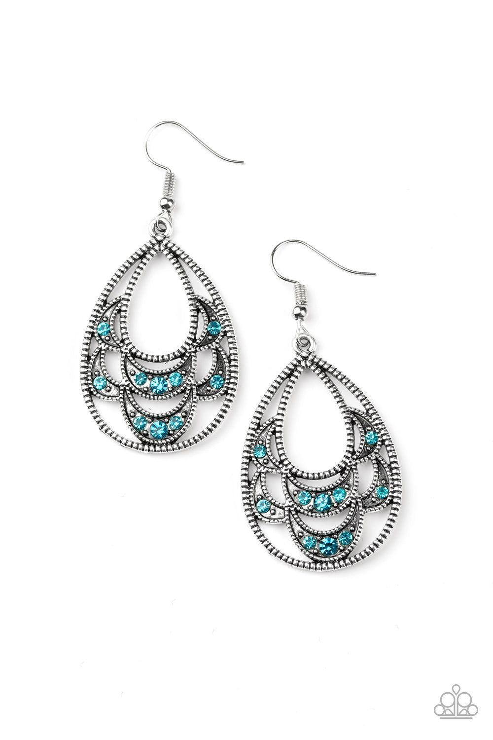 Malibu Macrame - blue - Paparazzi earrings