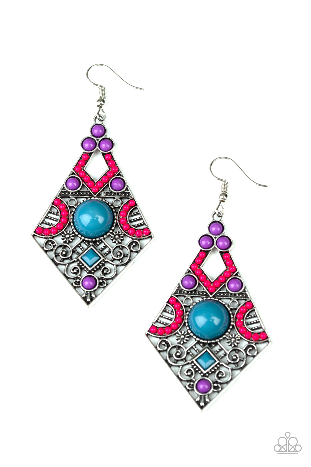 Malibu Meadows - multi - Paparazzi earrings