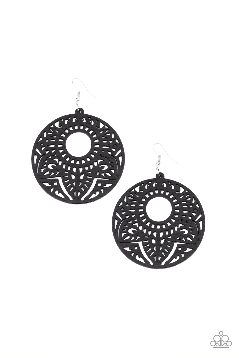 Mandala Mambo - black - Paparazzi earrings