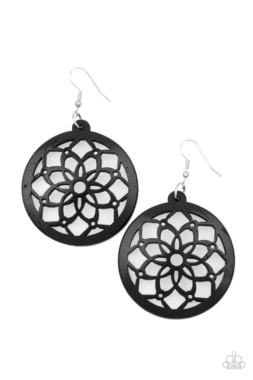 Mandala Meadow - black - Paparazzi earrings