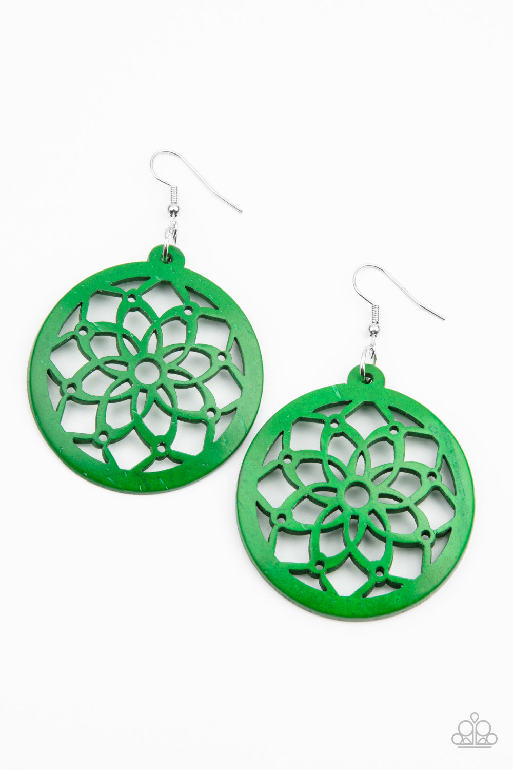Mandala Meadow - green - Paparazzi earrings
