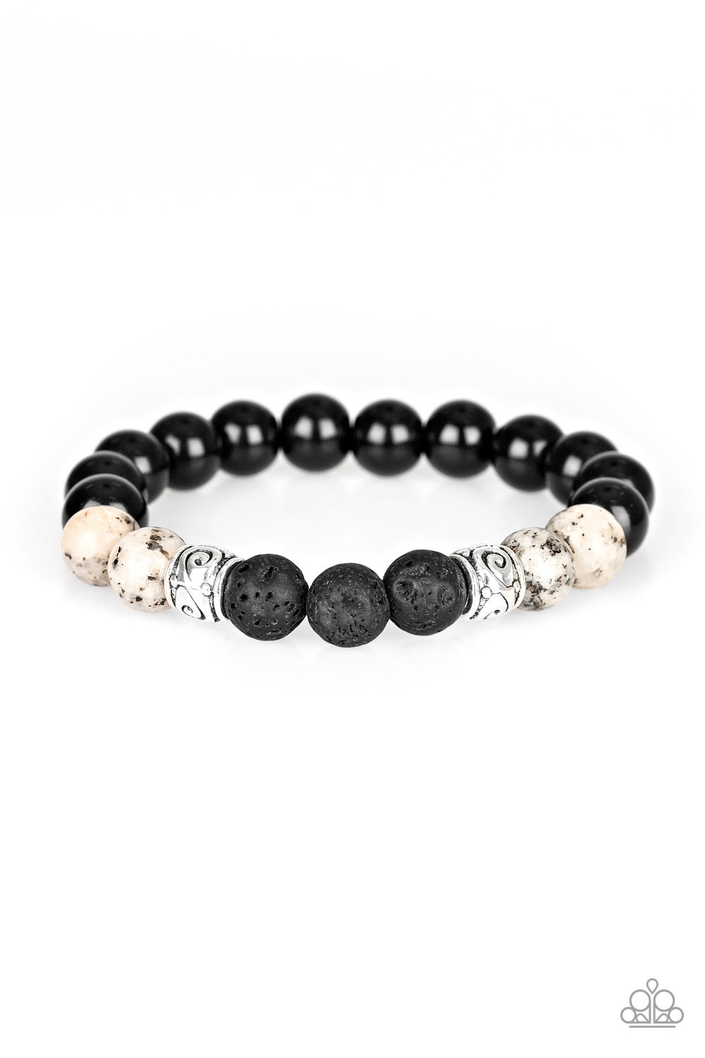 Mantra - white - Paparazzi mens bracelet