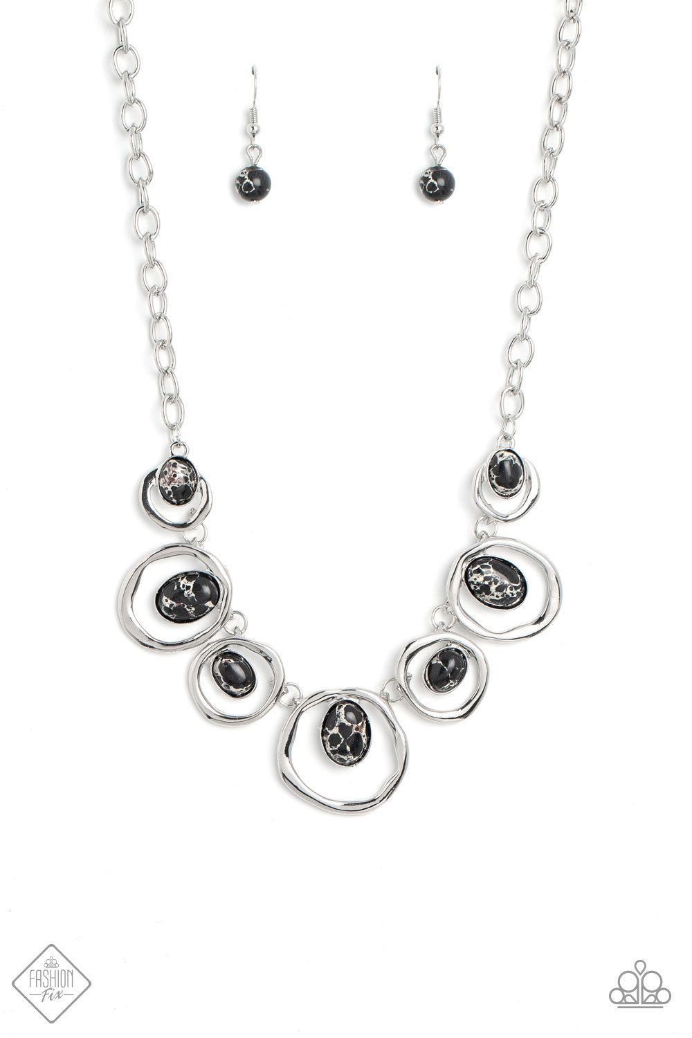 Marble Medley - black - Paparazzi necklace
