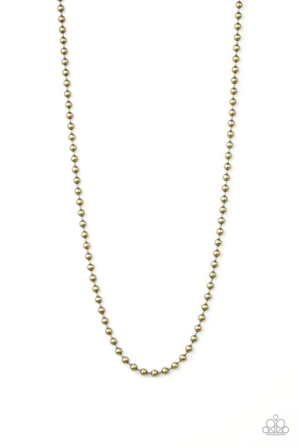 Mardi Gras Madness - brass - Paparazzi MENS necklace