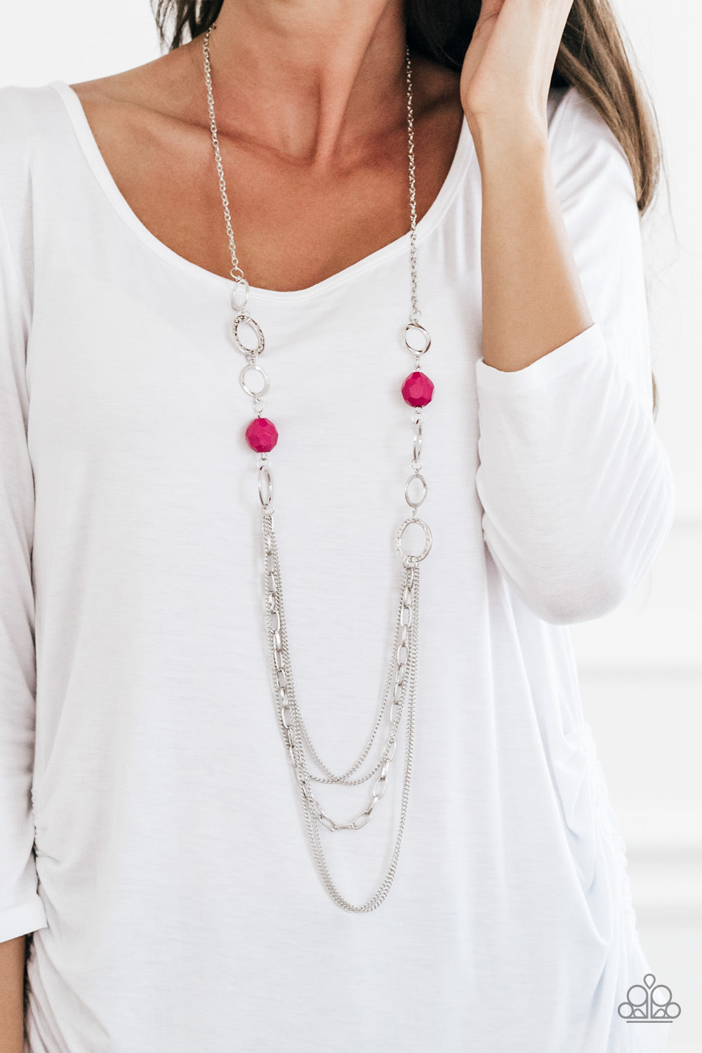 Margarita Masquerades - pink - Paparazzi necklace