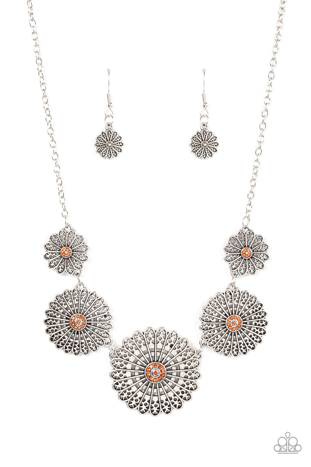 Marigold Meadows - orange - Paparazzi necklace