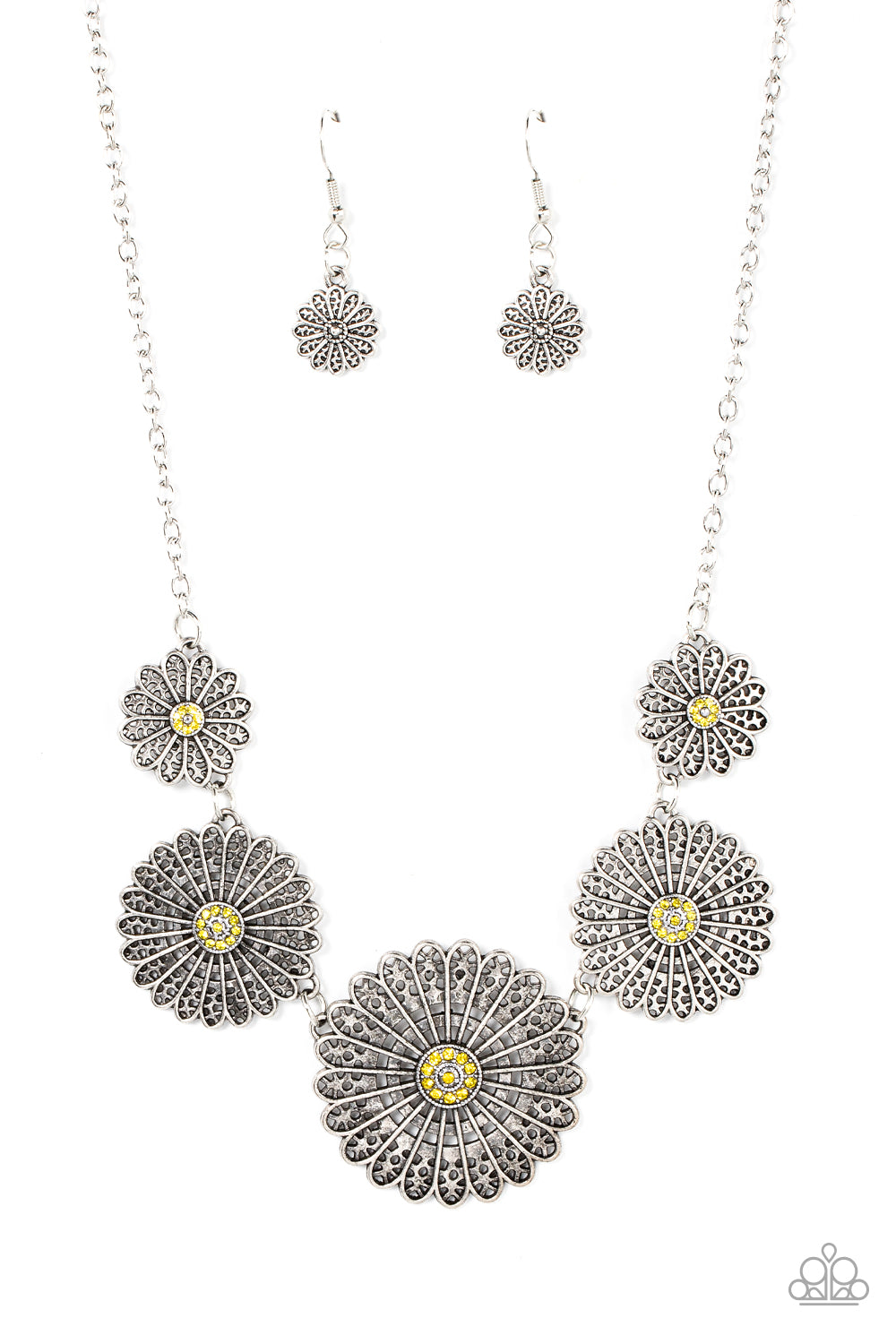 Marigold Meadows - yellow - Paparazzi necklace