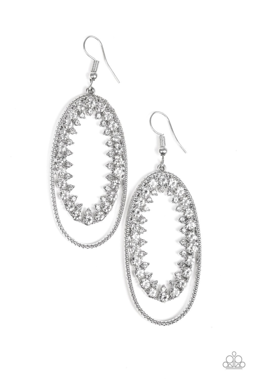 Marry Into Money - white - Paparazzi earrings