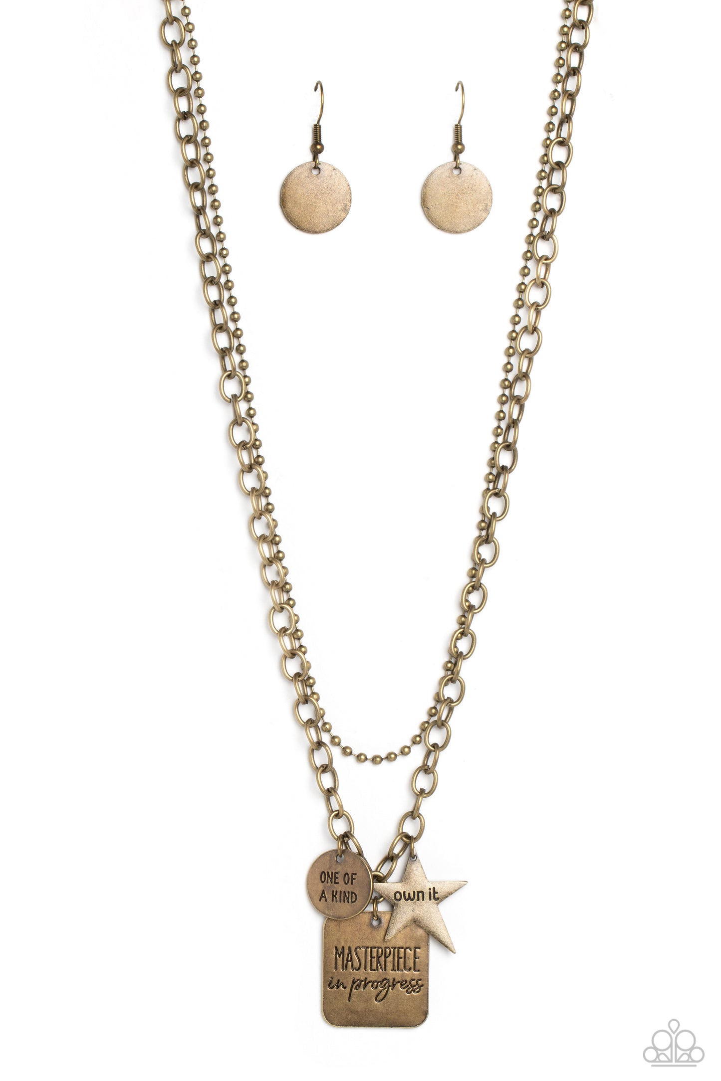 Masterpiece in Progress - brass - Paparazzi necklace