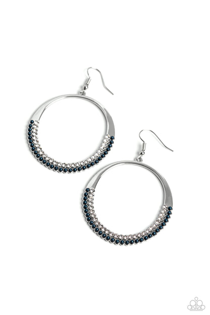 Material PEARL - blue - Paparazzi earrings