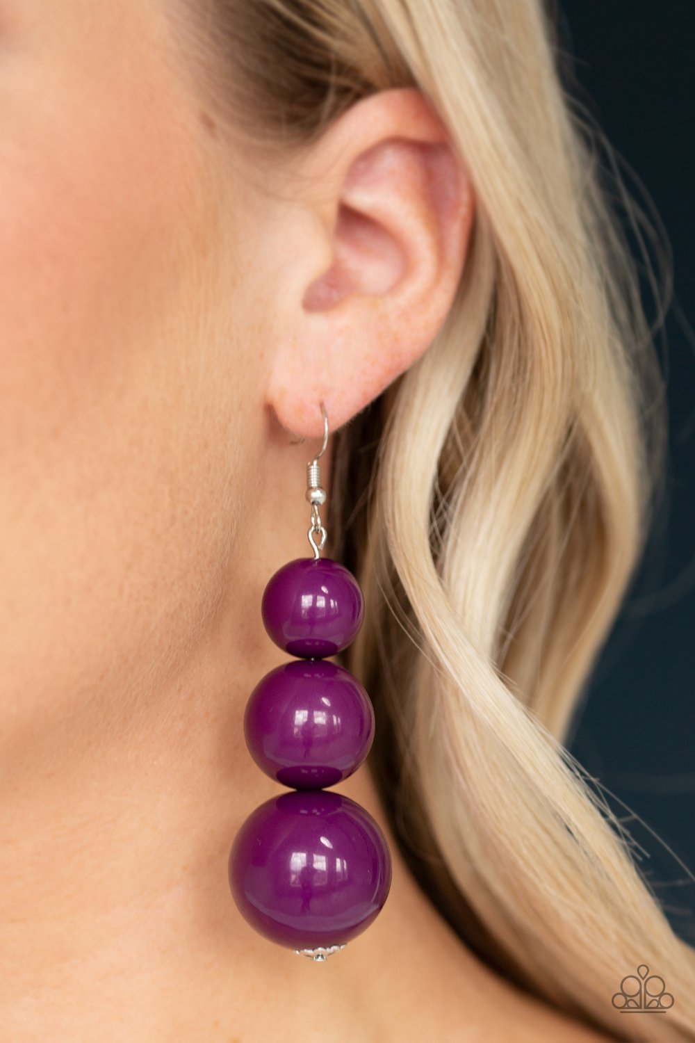 Material World - purple - Paparazzi earrings