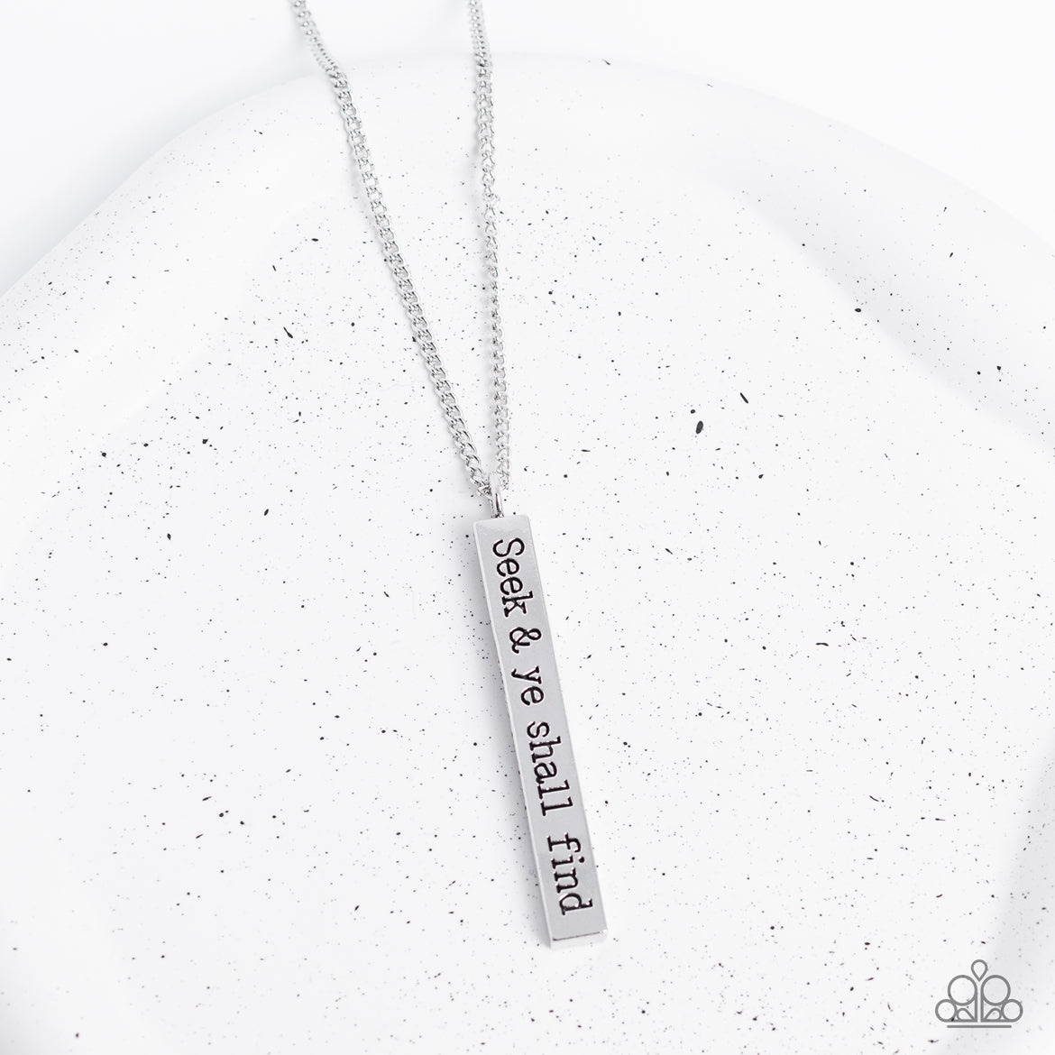 Matt 7:7 - silver - Paparazzi necklace