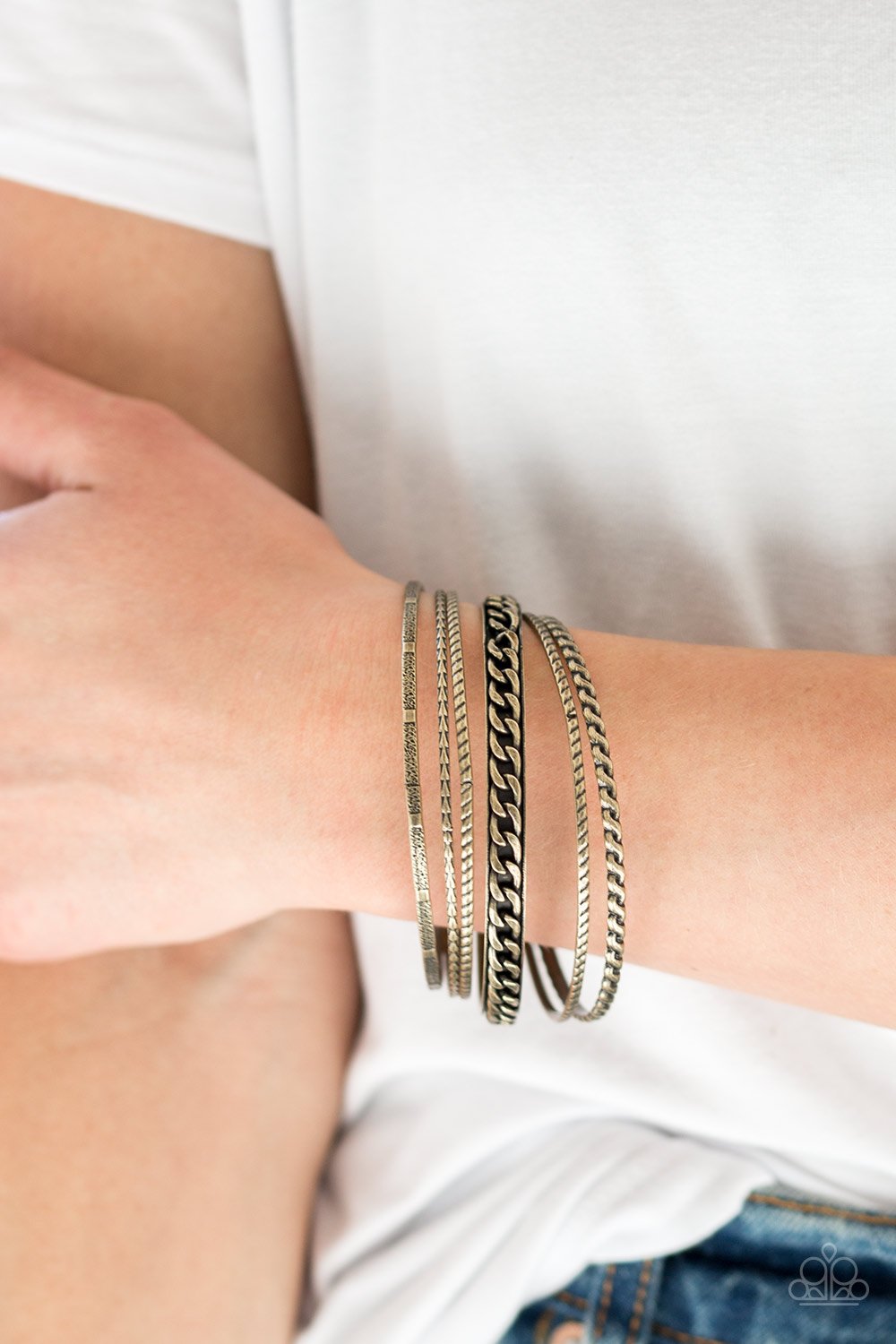 Mayan Mix-brass-Paparazzi bracelet