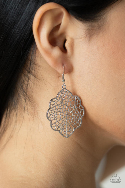 Meadow Mosaic - silver - Paparazzi earrings
