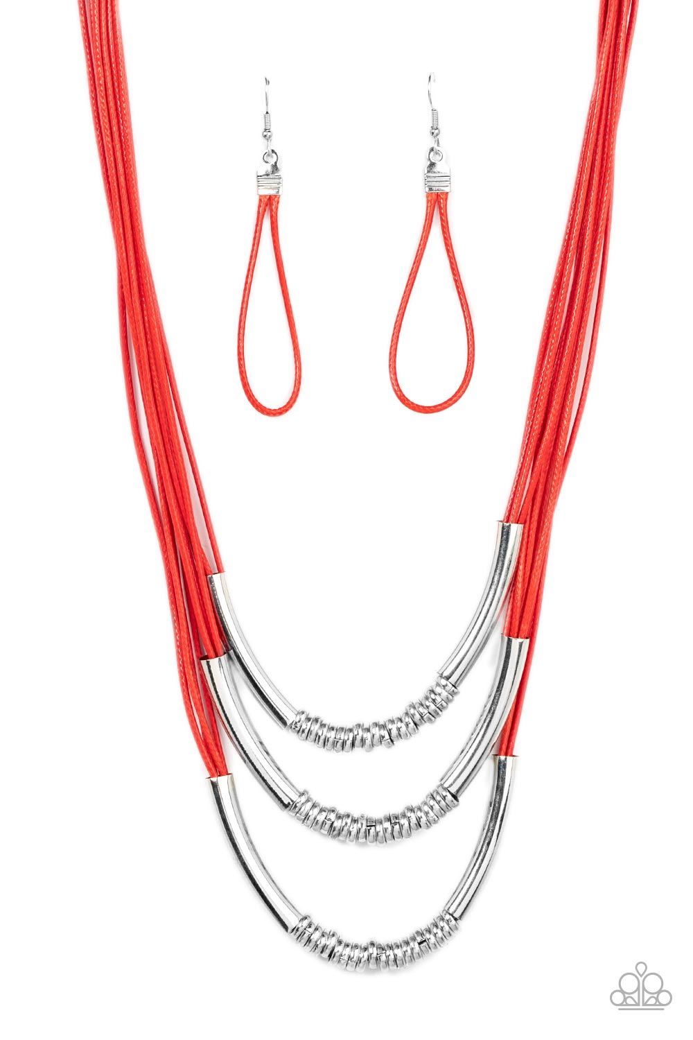 Mechanical Mania - red - Paparazzi necklace