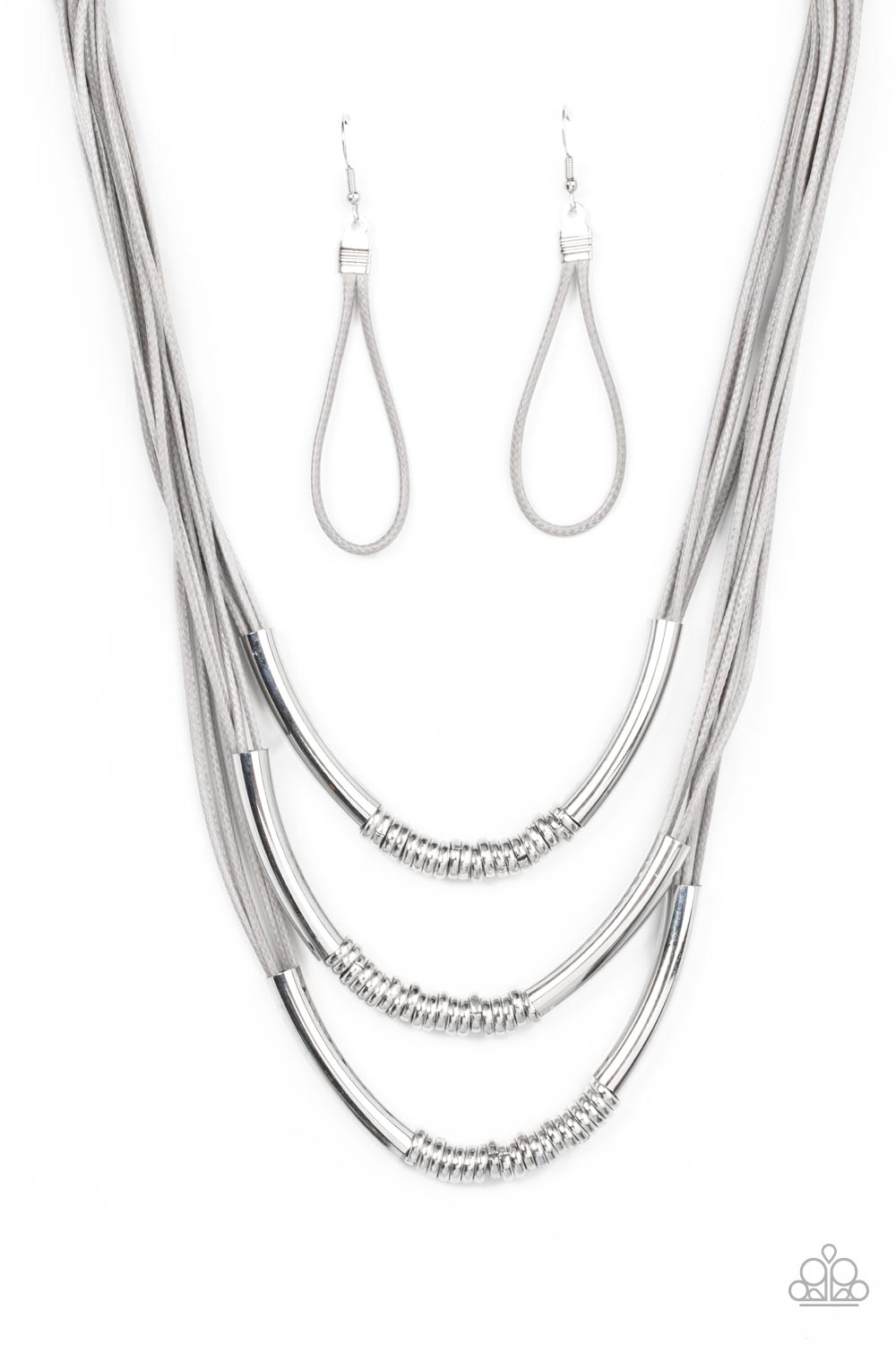 Mechanical Mania - silver - Paparazzi necklace