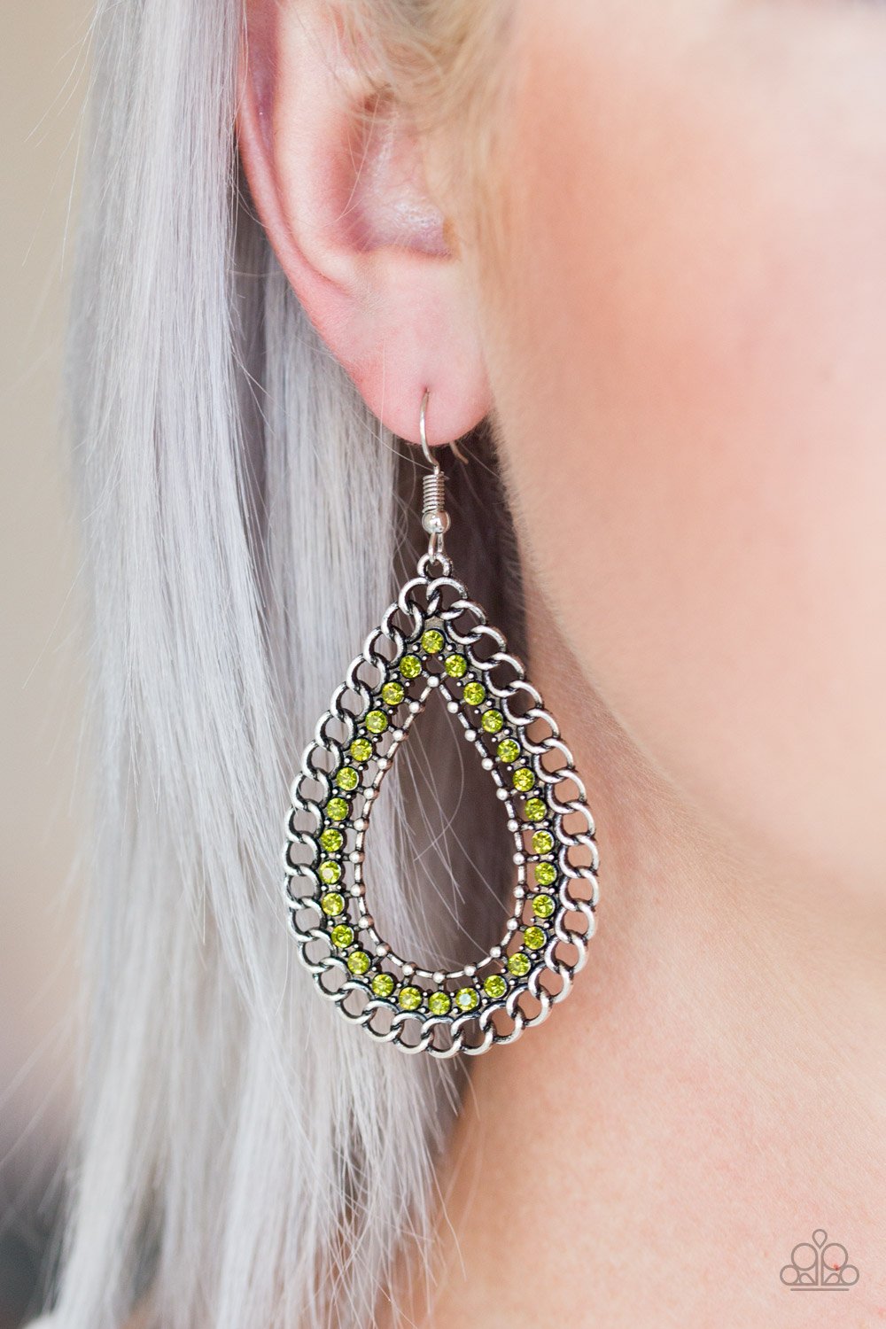 Mechanical Marvel-green-Paparazzi earrings