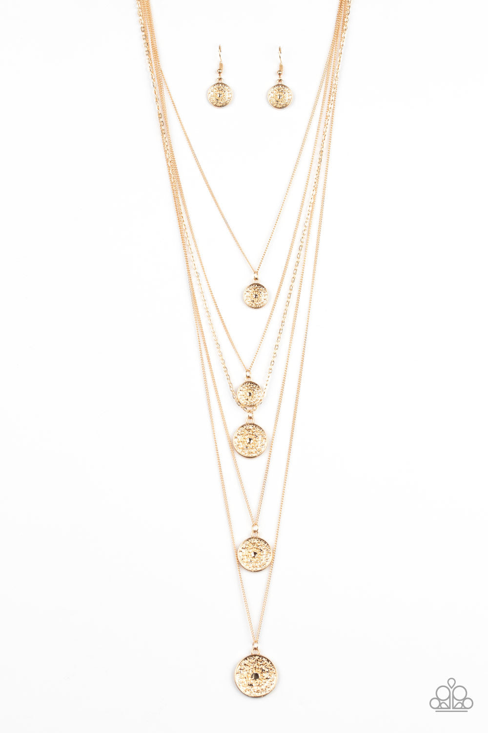 Medallion Marvel - gold - Paparazzi necklace