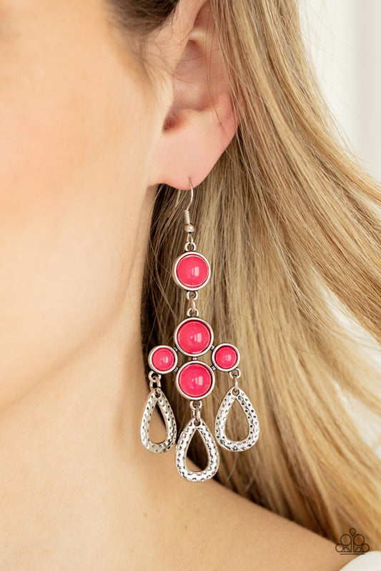 Mediterranean Magic - pink - Paparazzi earrings