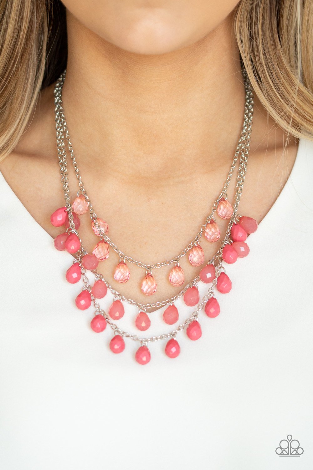 Melting Ice Caps - pink - Paparazzi necklace