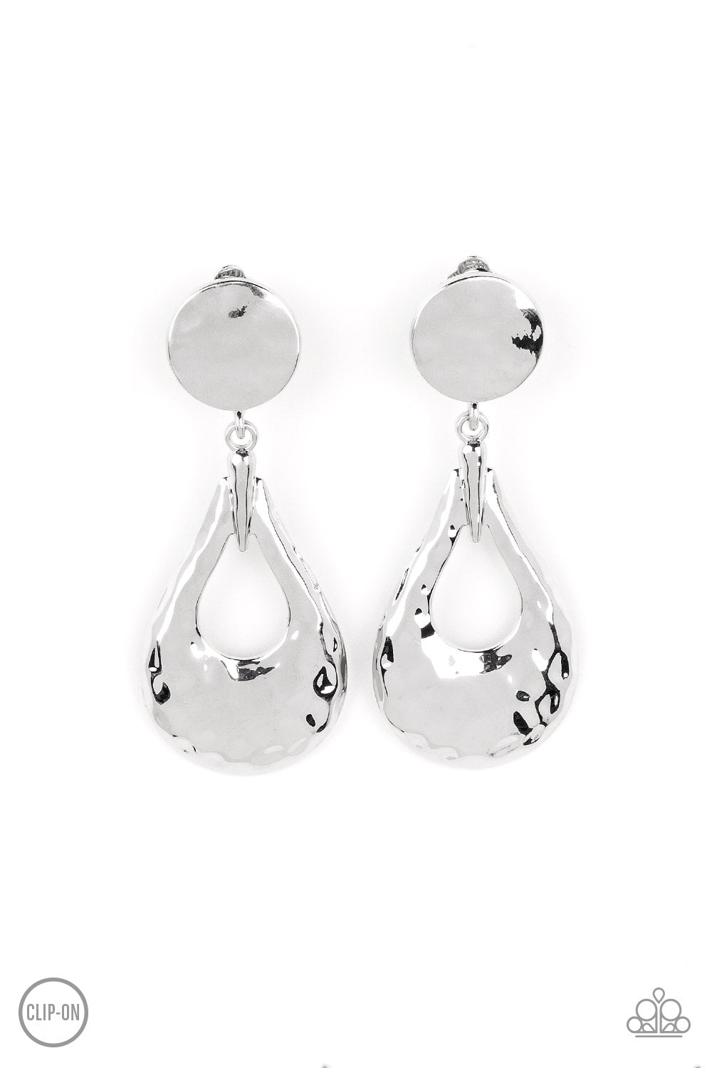 Metallic Magic - silver - Paparazzi CLIP ON earrings