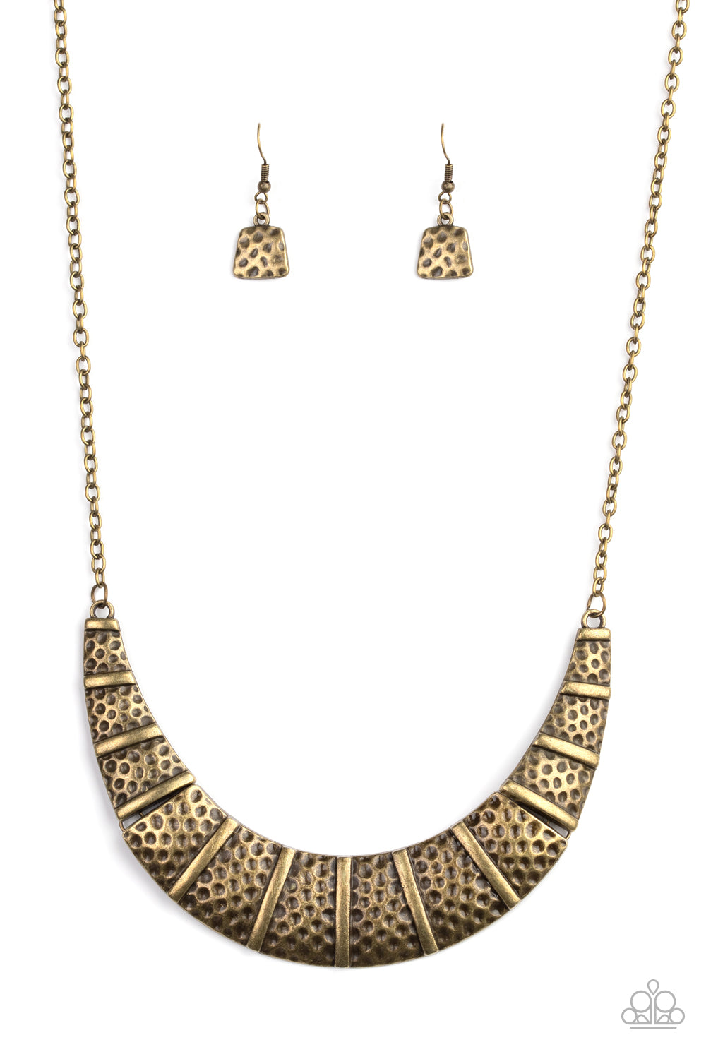 Metallic Mechanics - brass - Paparazzi necklace