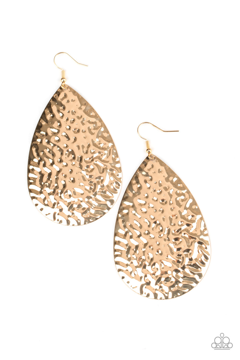 Metallic Mirrors - gold - Paparazzi earrings