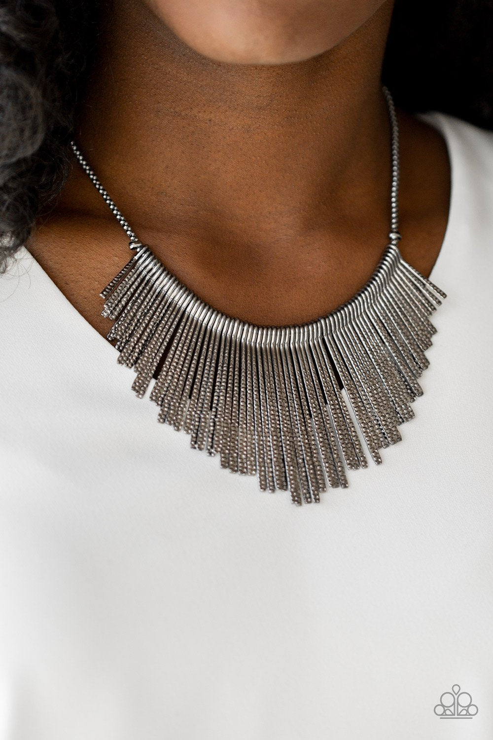 Metallic Mane-black-Paparazzi necklace