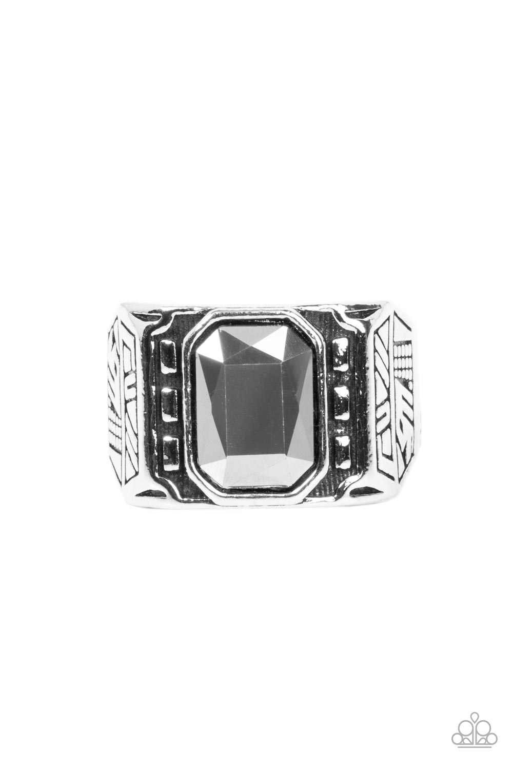 Metro Magnate - silver - Paparazzi MENS ring
