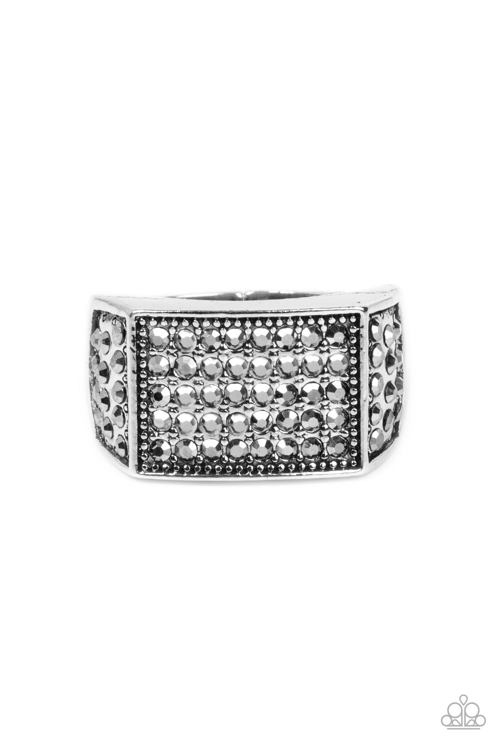 Metro Merger - silver - Paparazzi MENS ring