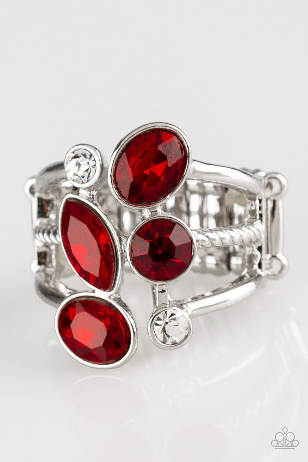 Metro Mingle - red - Paparazzi ring