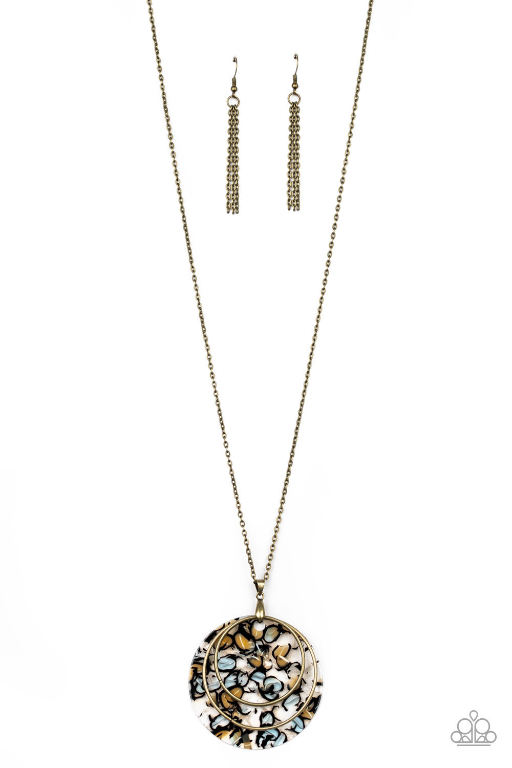 Metro Mosaic - brass - Paparazzi necklace