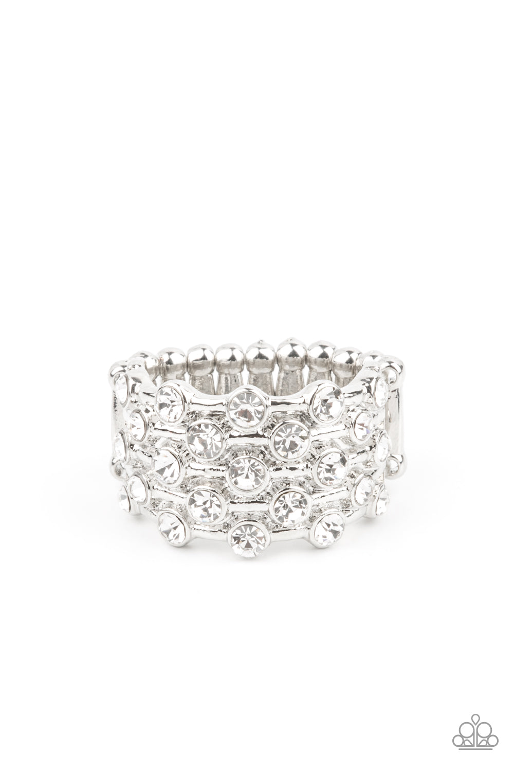 Metro Motivation - white - Paparazzi ring