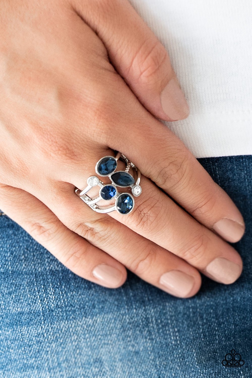 Metro Mingle - blue - Paparazzi ring