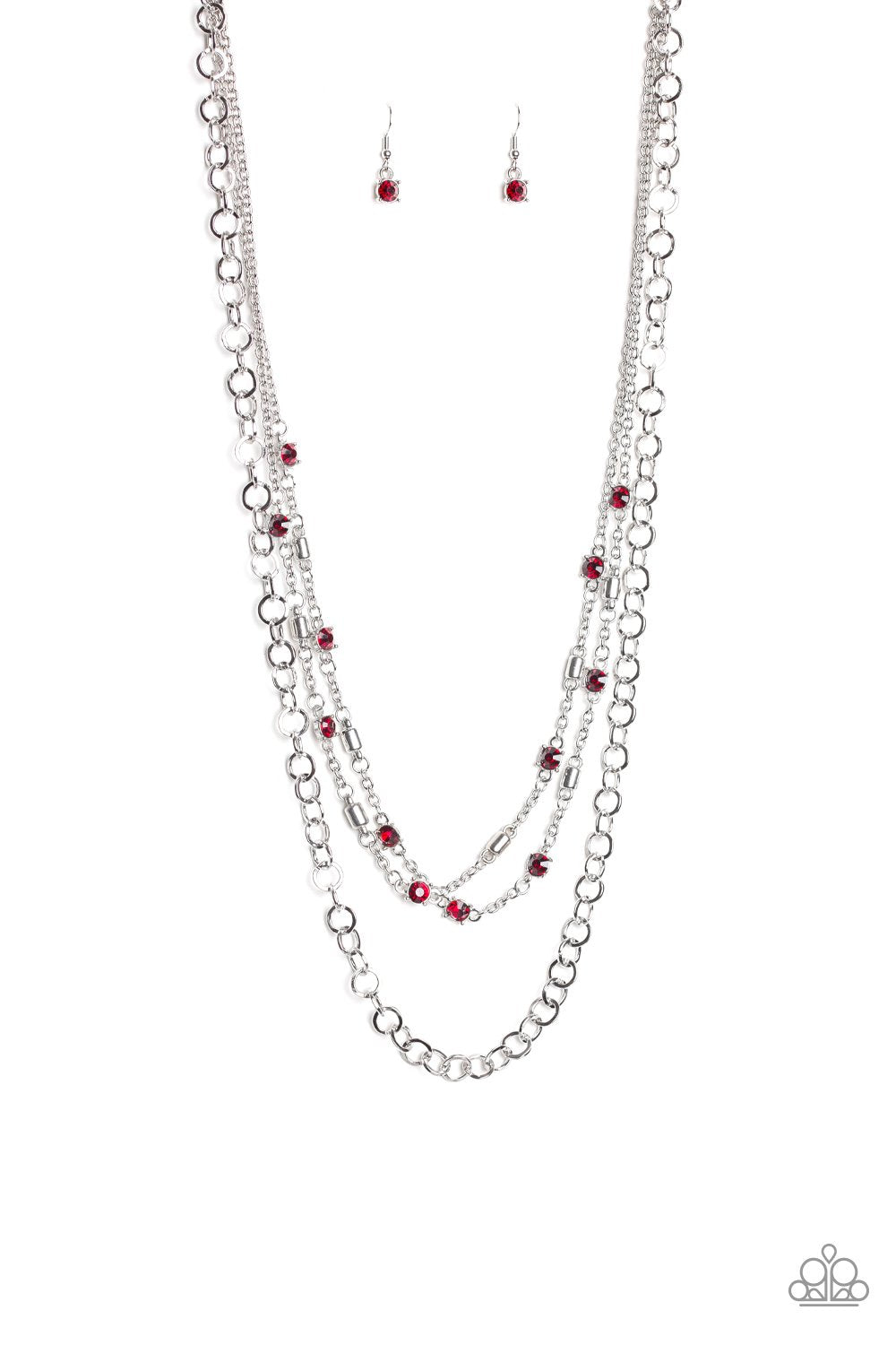Metro Mixer-red-Paparazzi necklace