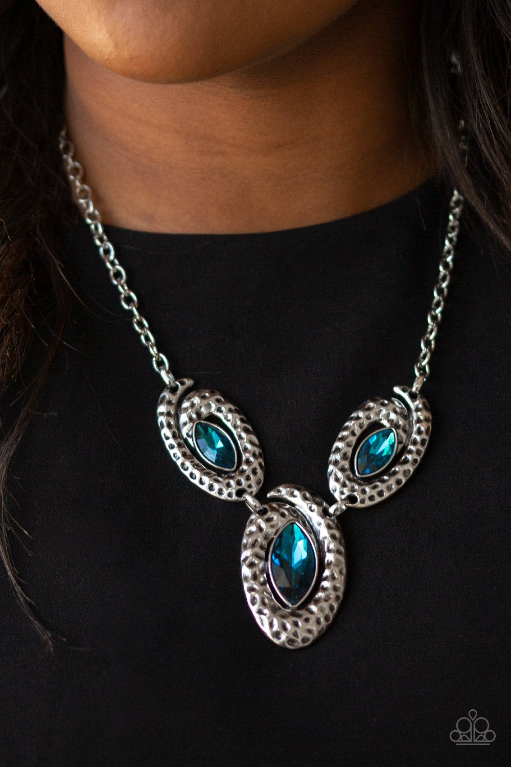 Metro Mystique-blue-Paparazzi necklace