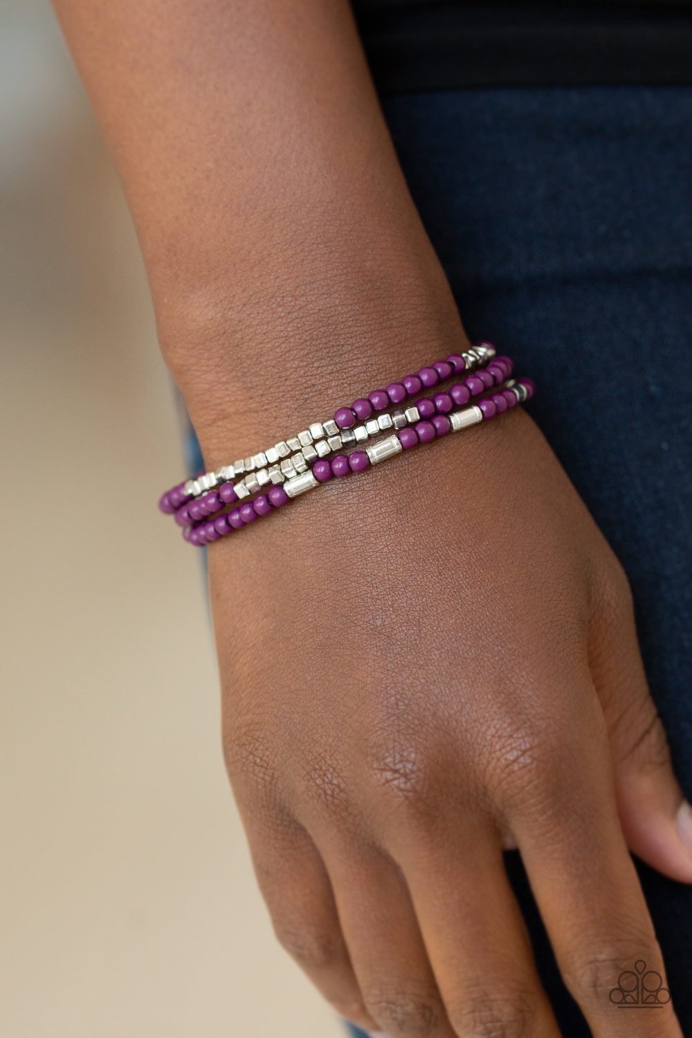 Micro Beading-purple-Paparazzi bracelet