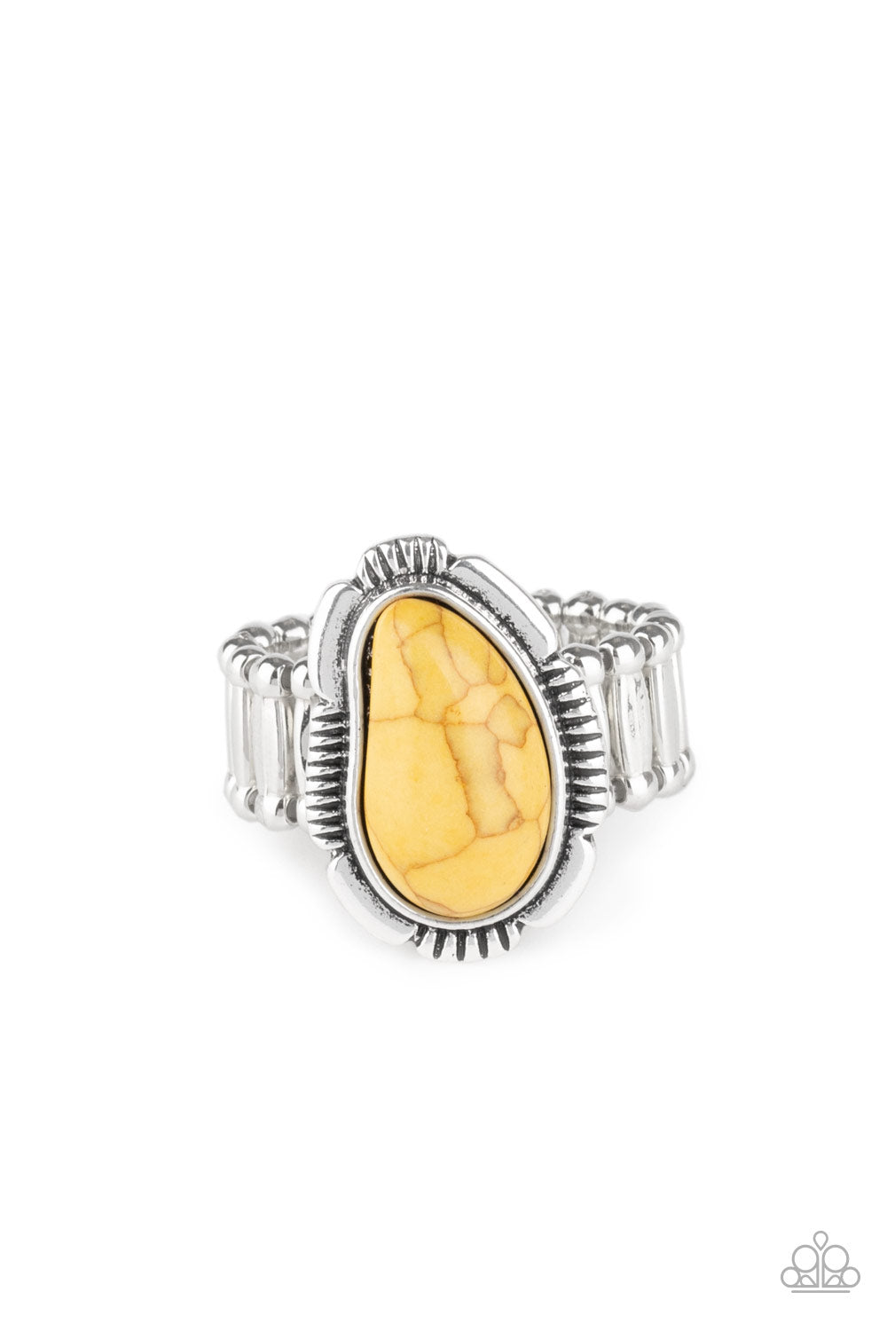 Mineral Mood - yellow - Paparazzi ring