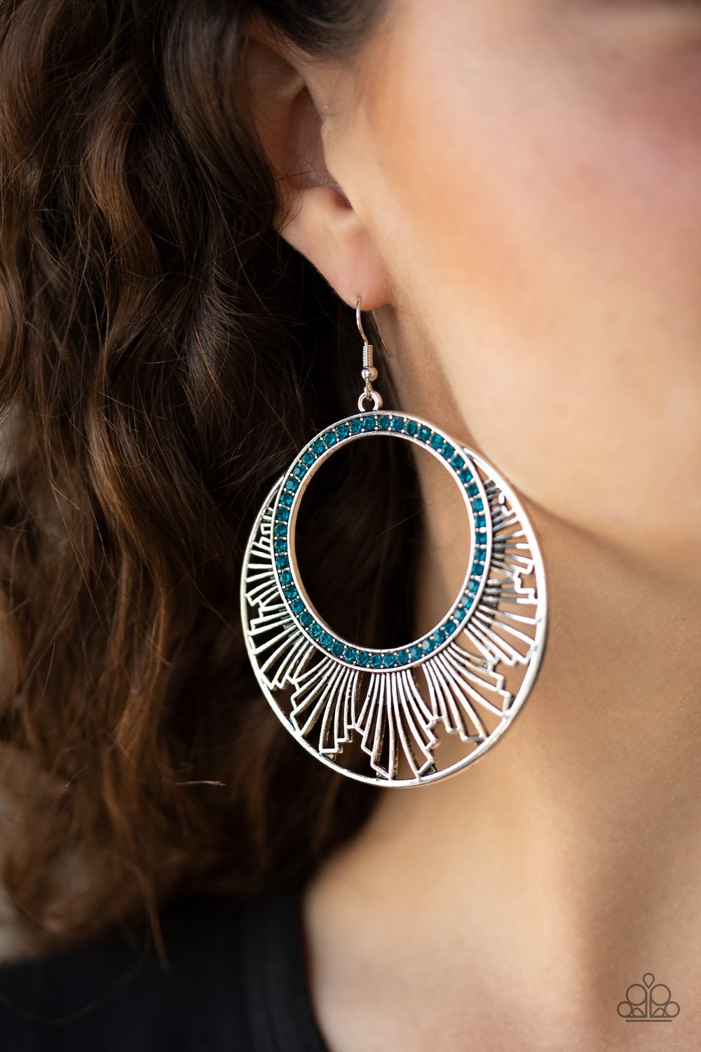 Mod Mood-blue-Paparazzi earrings