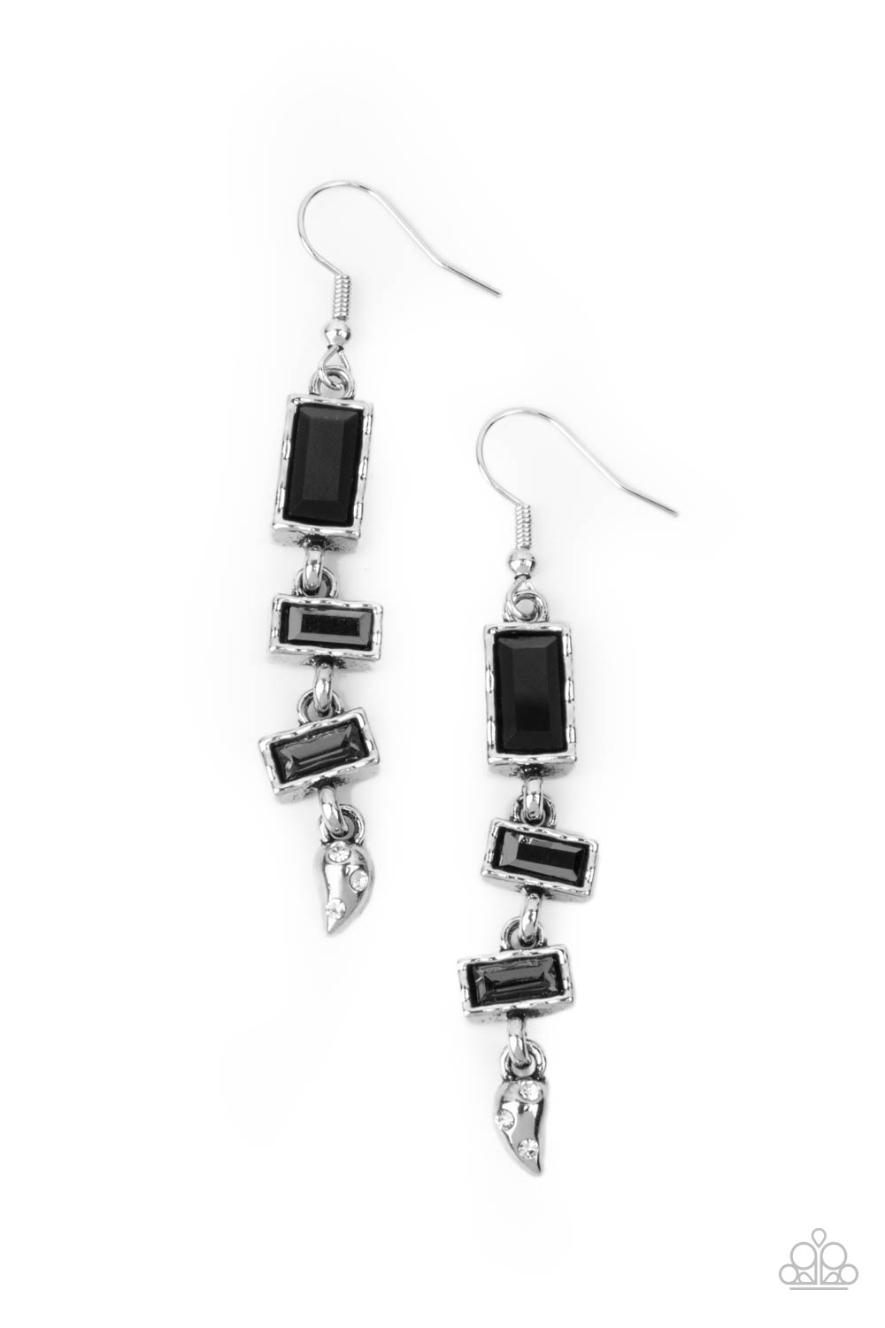 Modern Day Artifact - black - Paparazzi earrings