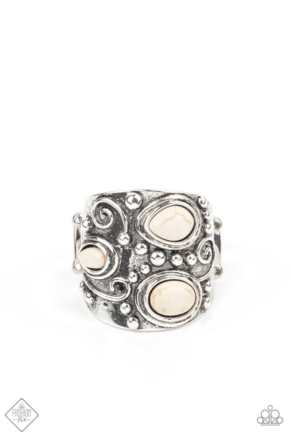 Modern Mountain Ranger - white - Paparazzi ring