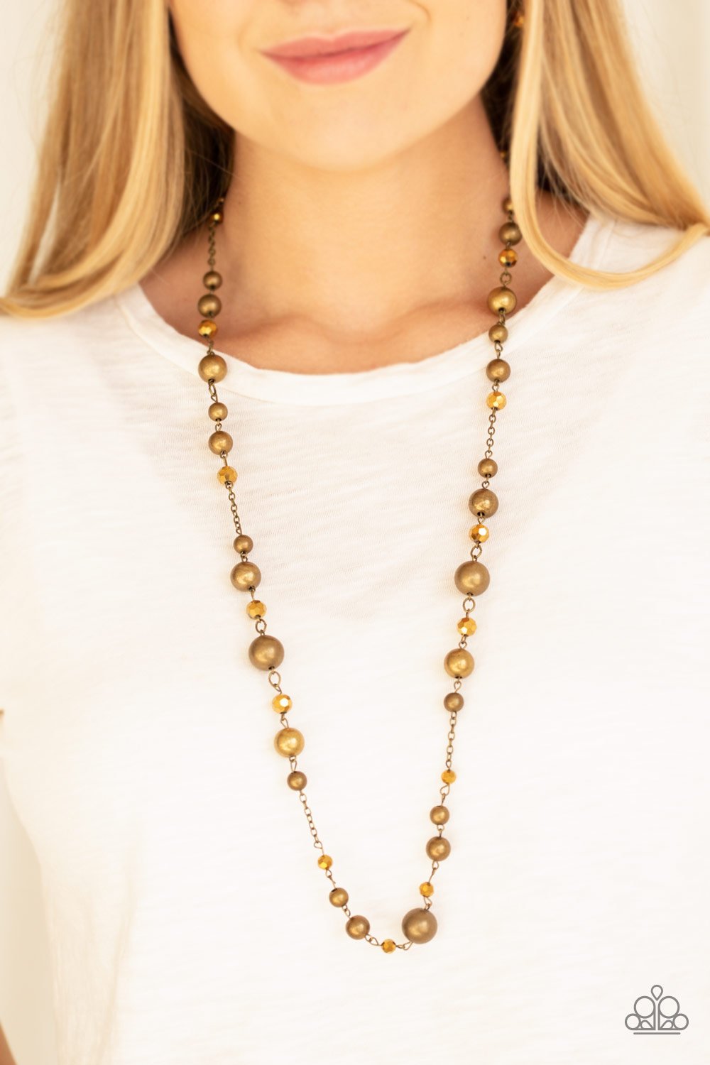 Modernly Majestic - brass - Paparazzi necklace